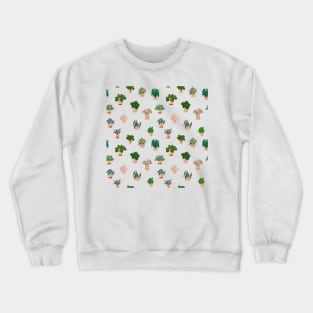 Cute Happy Plants Patern Crewneck Sweatshirt